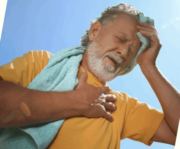 Person cooling down in the heat