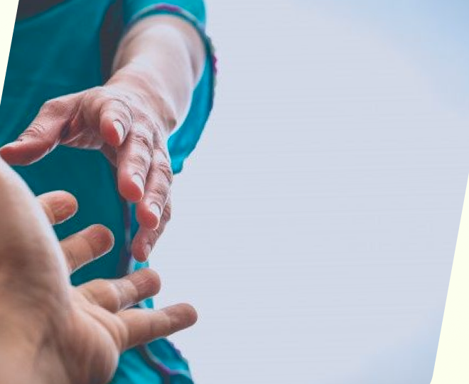 A helping hand reaching out