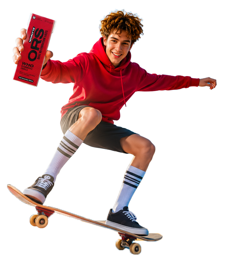 Skater holding Novalyte ORS